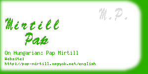 mirtill pap business card